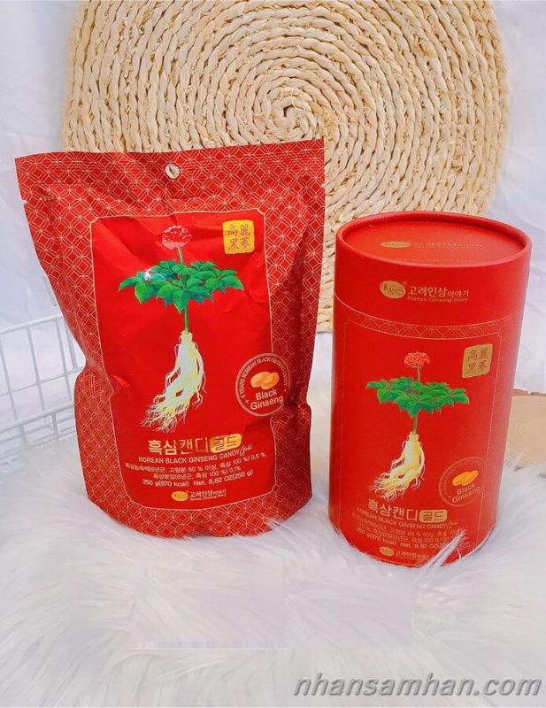 Kẹo Hắc Sâm Hàn Quốc Gold KGS Cao Cấp Hộp 250gr