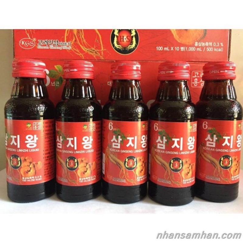 Nước hồng sâm linh chi KGS (100ml x 10chai)