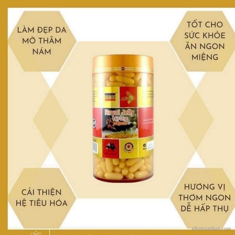 Sữa Ong Chúa Royal Jelly Costar 1610mg 365 Viên 